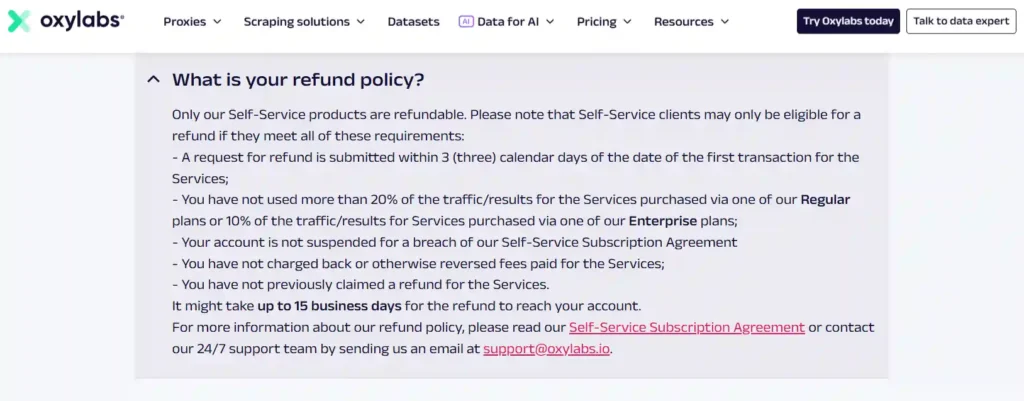 Oxylabs Common Complaints (KYC, Billing, Refunds)